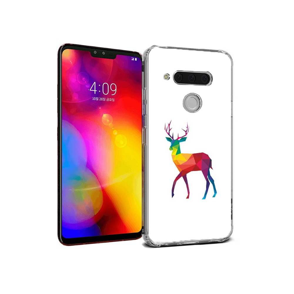 

Чехол MyPads Tocco для LG V40 ThinQ геометрический олень (PT121590.74.286), Прозрачный, Tocco