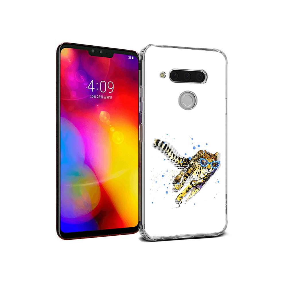 

Чехол MyPads Tocco для LG V40 ThinQ гепард в очках (PT121590.74.287), Прозрачный, Tocco