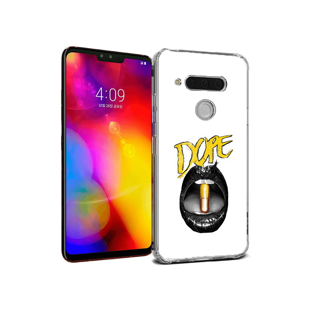 

Чехол MyPads Tocco для LG V40 ThinQ губы (PT121590.74.303), Прозрачный, Tocco