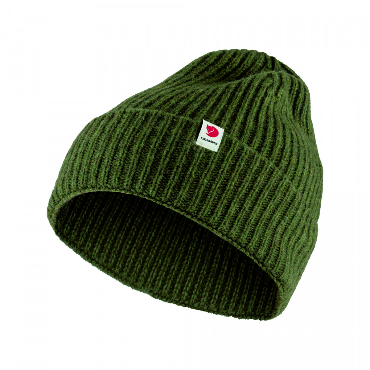 фото Шапка-бини унисекс fjallraven logo tab hat зеленая, one size