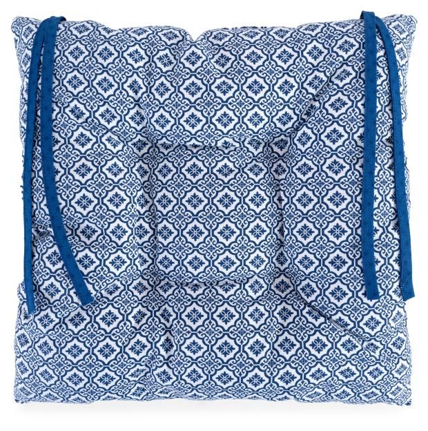 

Подушка-сидушка Comfort Life 45 х 45 см рогожка синяя