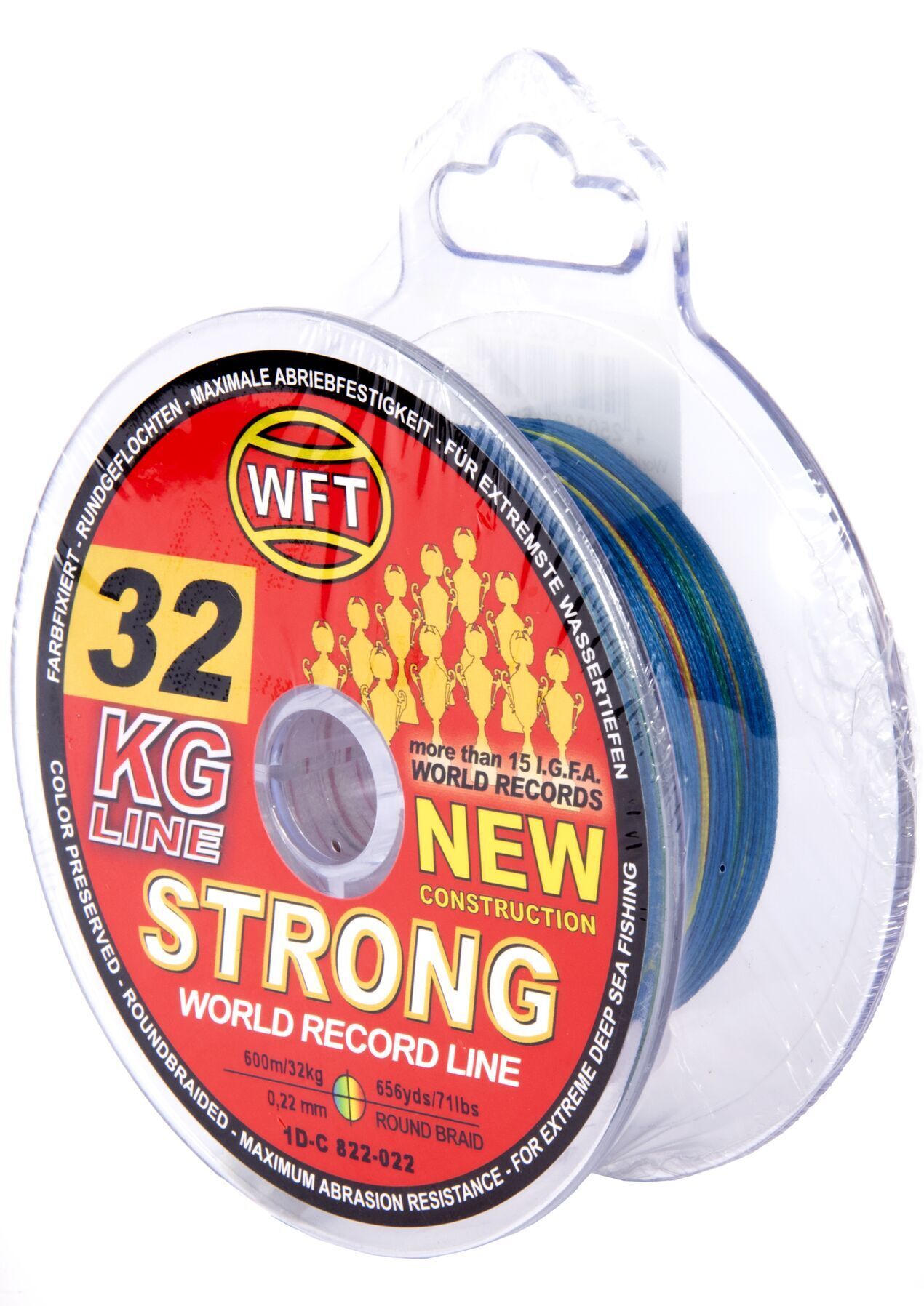 Рыболовная леска WFT Kg Strong 600 м, 0.22 мм Multicolor