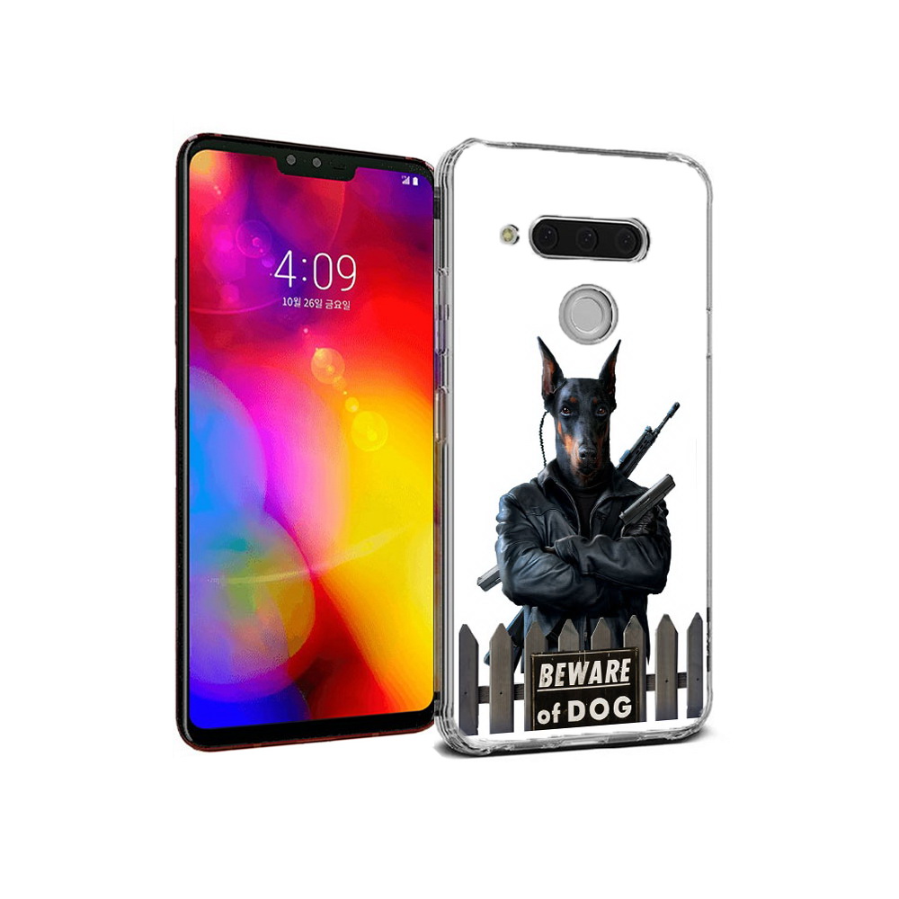 

Чехол MyPads Tocco для LG V40 ThinQ доберман (PT121590.74.332), Прозрачный, Tocco