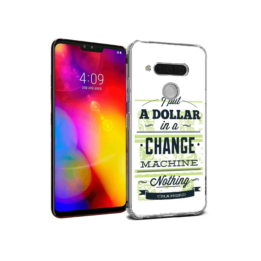 

Чехол MyPads Tocco для LG V40 ThinQ доллар надпись (PT121590.74.336), Прозрачный, Tocco