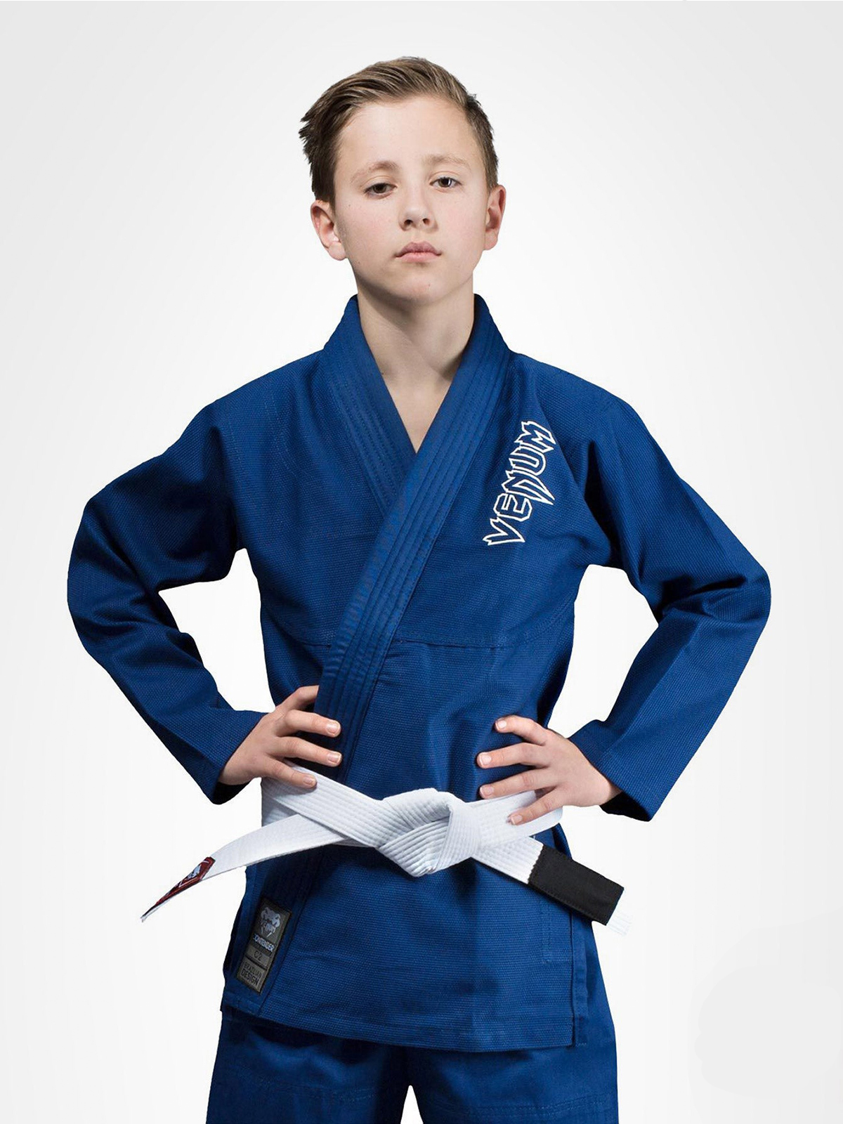 Кимоно для бжж Venum Contender Kids Blue с поясом , C1