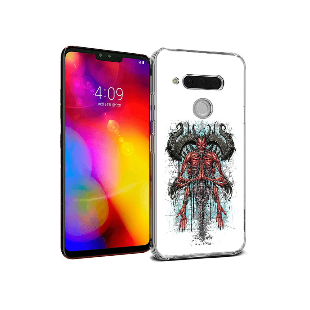 

Чехол MyPads Tocco для LG V40 ThinQ дьявол (PT121590.74.340), Прозрачный, Tocco