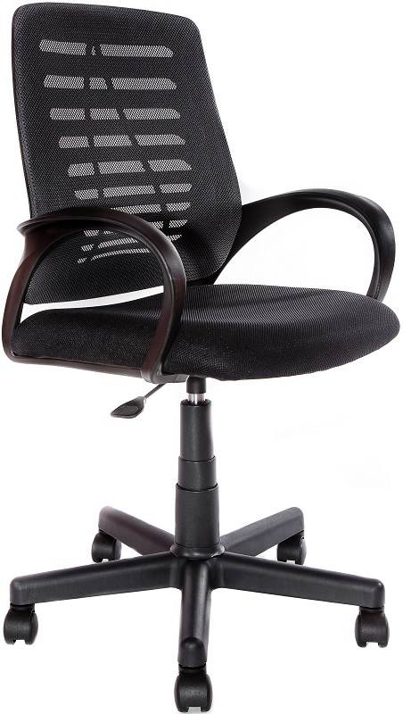 фото Компьютерное кресло евростиль ирис ткань-сетка черная