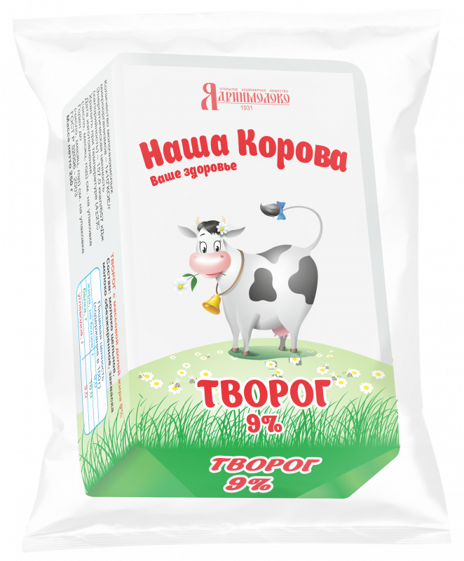 

Творог Наша корова 9% БЗМЖ 180 г