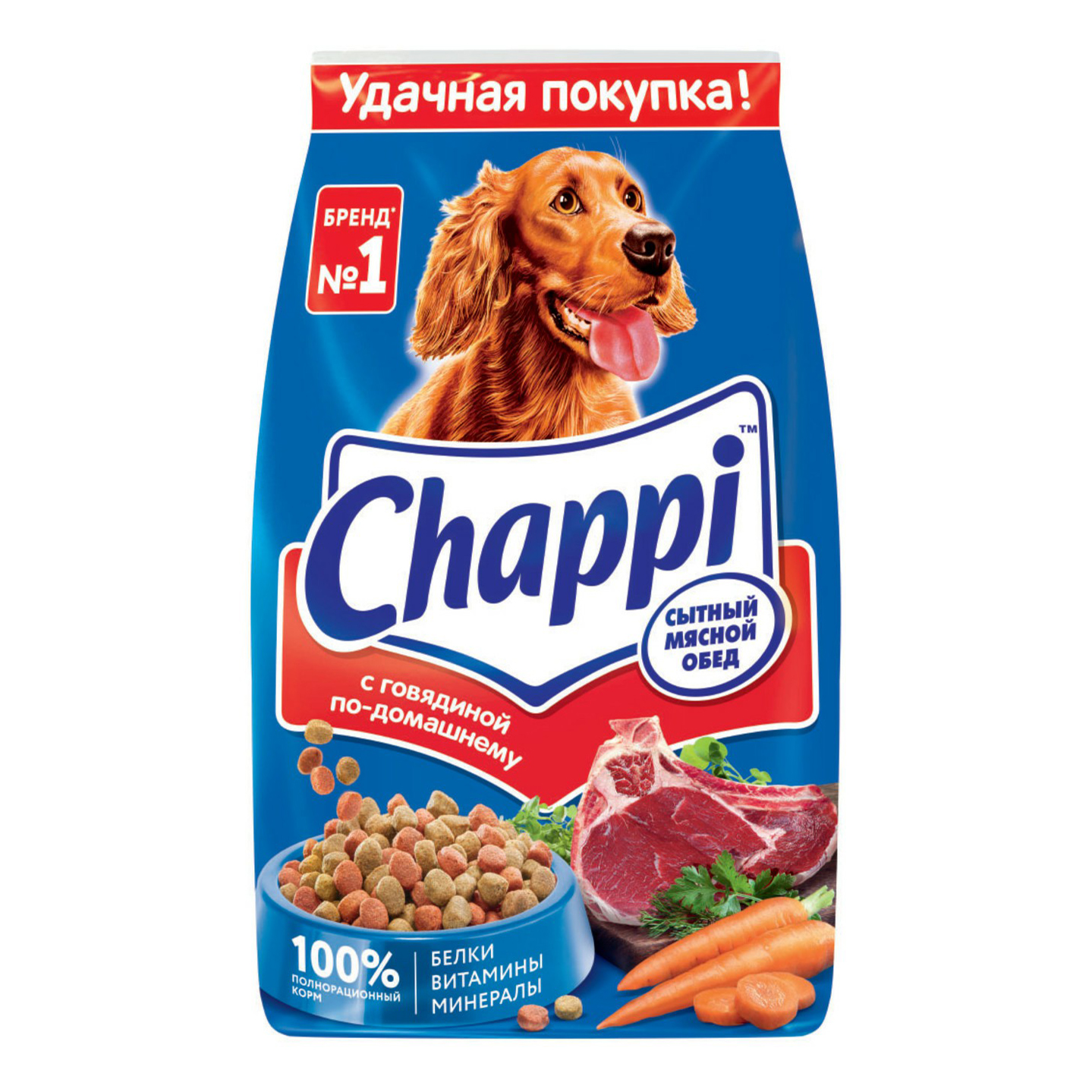 Сухой корм для собак Chappi говядина 2,5 кг