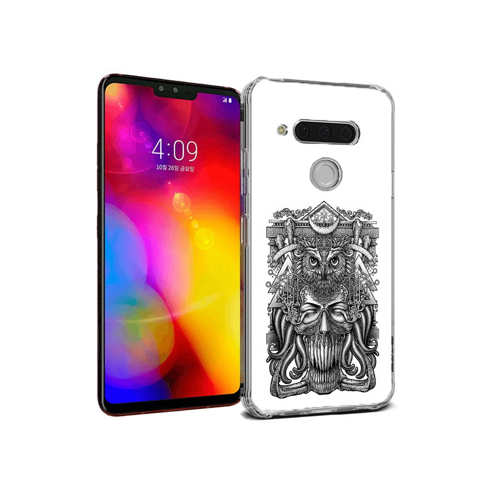 

Чехол MyPads Tocco для LG V40 ThinQ зубастая сова (PT121590.74.369), Прозрачный, Tocco