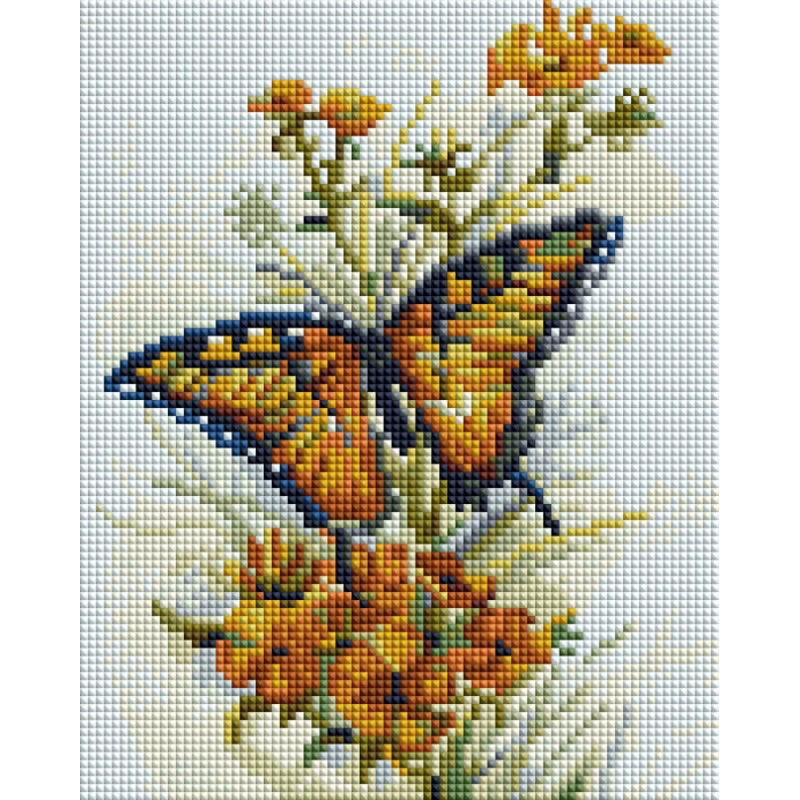 Алмазная мозаика Белоснежка «Бабочка» (Полная выкладка, 25х20 см, квадратные стразы)