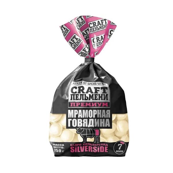 

Пельмени Талосто Craft Крафт Премиум с говядиной 750 г
