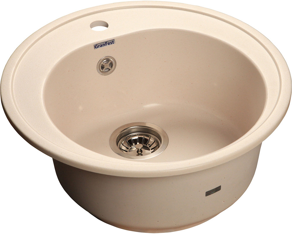 

Мойка ЭКО-М мрамор R510 D=510мм белый 08.331, 08.331