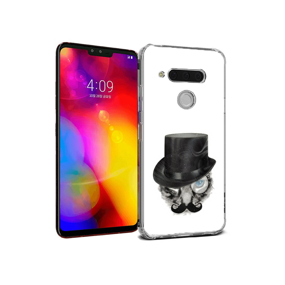 

Чехол MyPads Tocco для LG V40 ThinQ интелегентный кот (PT121590.74.378), Прозрачный, Tocco