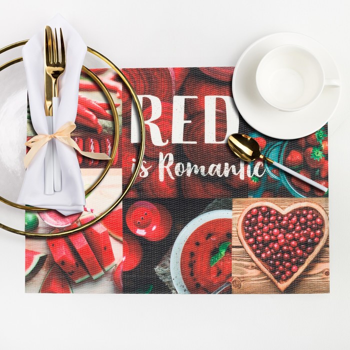 фото Салфетка на стол red is romantic 29x40 доляна