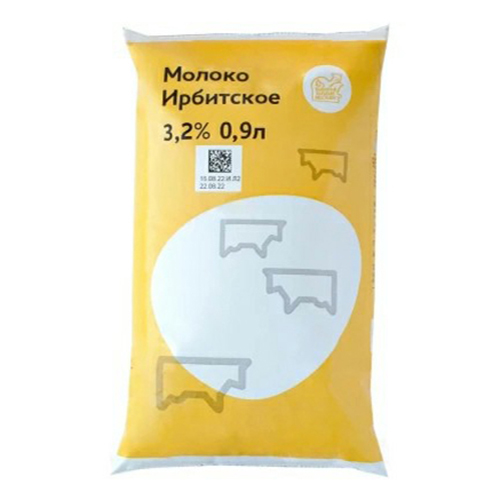 

Молоко 3,2% пастеризованное 900 мл Ирбитское БЗМЖ