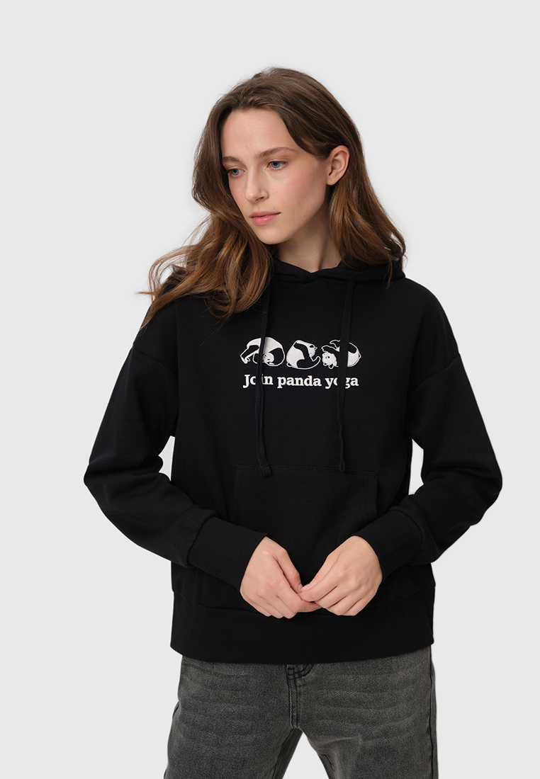 

Худи женское Modis M212W00186S642 черное 44-46 RU, M212W00186