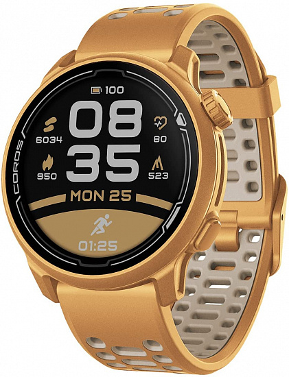 фото Умные часы coros pace 2 gold silicone band