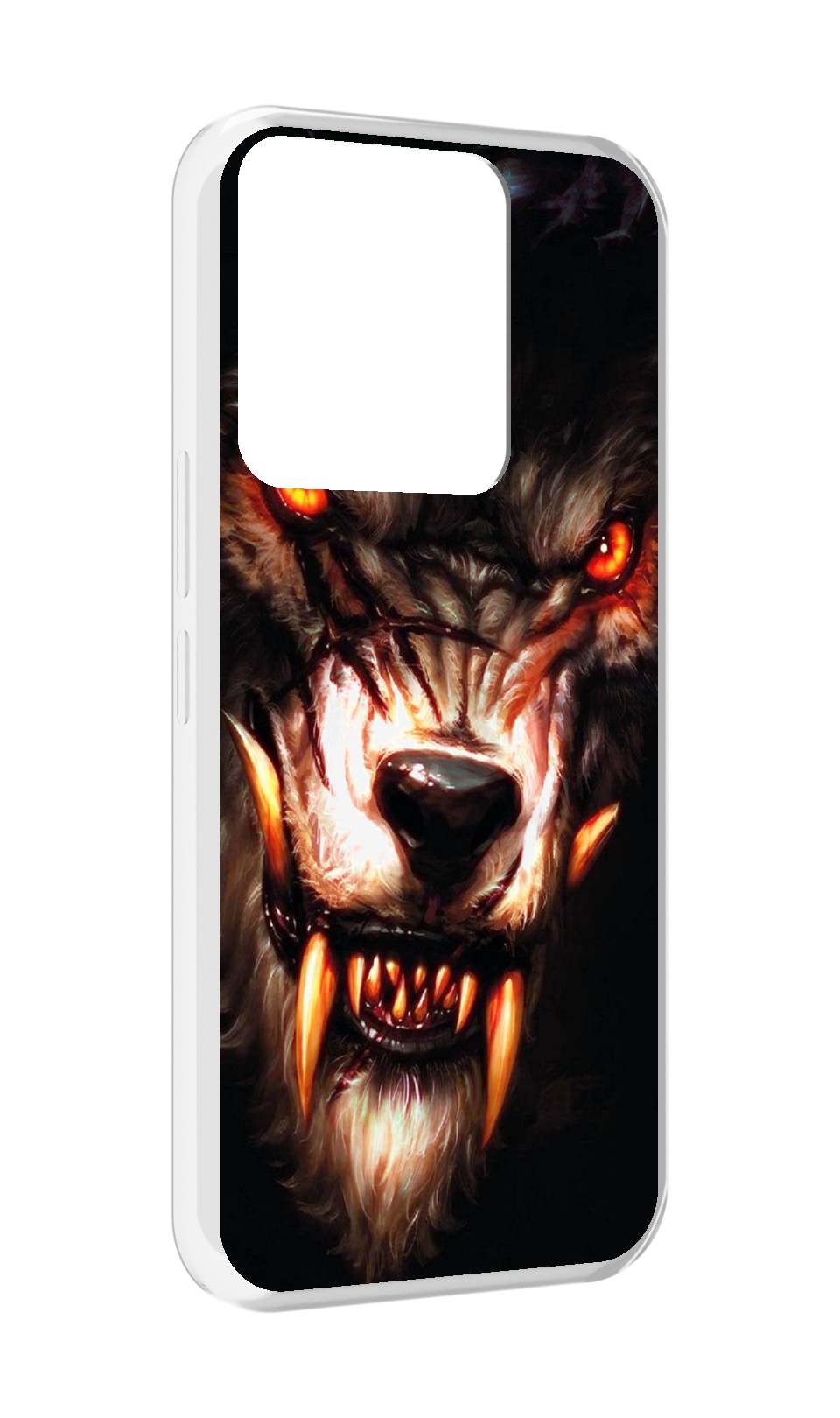 

Чехол MyPads злой голодный волк мужской для Tecno Spark Go 2022 / Tecno Spark 8C, Прозрачный, Tocco