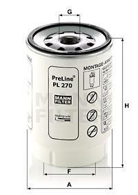 

Фильтр топливный MANN-FILTER PL270X, фильтр топливный PL270X