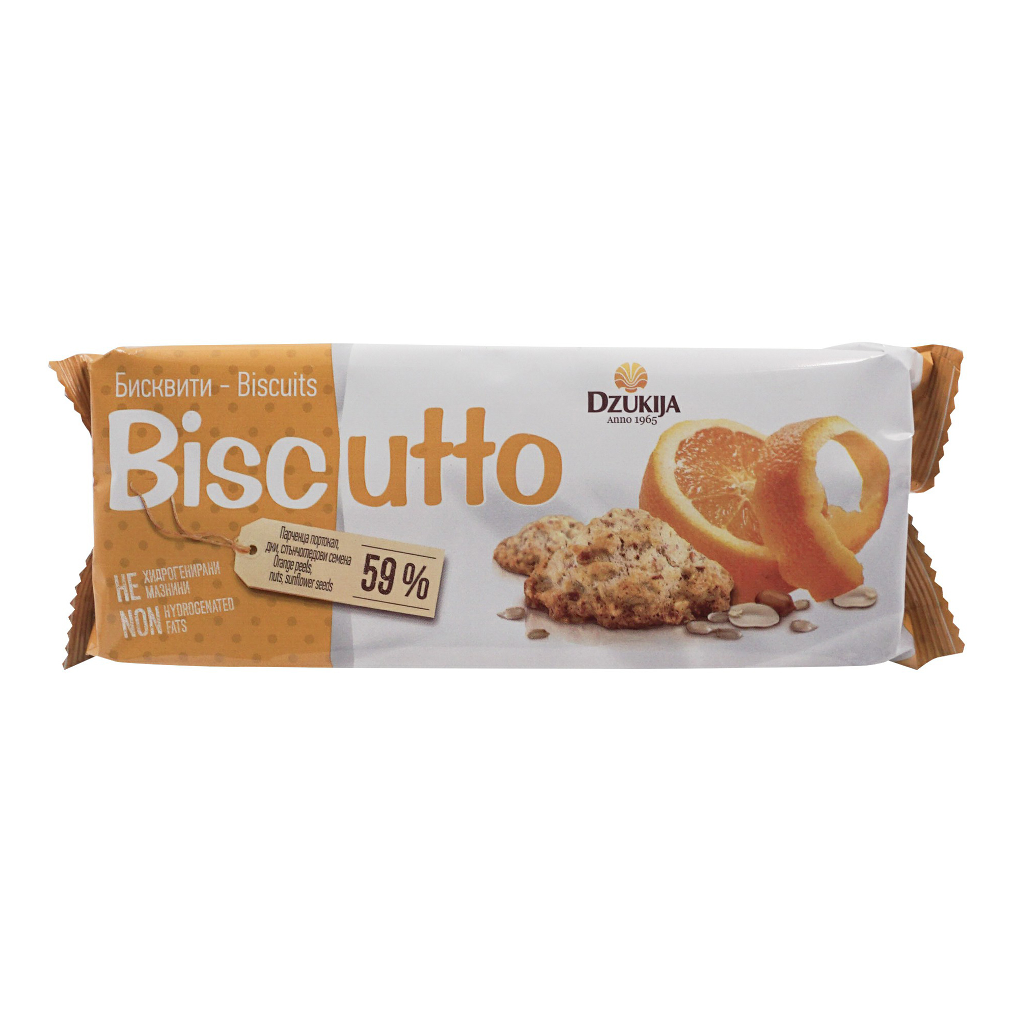 

Печенье Dzukija Biscutto сдобное с арахисом и цукатами 150 г