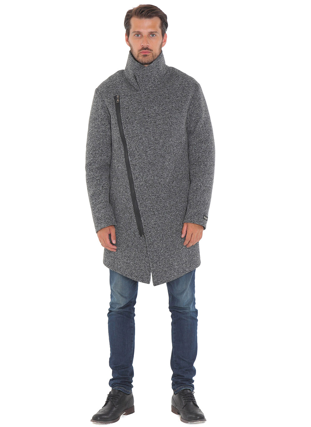 

Пальто мужское MISTEKS DESIGN 57123 серое 56 RU, 57123