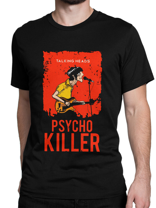 

Футболка мужская Dream Shirts Talking Heads - Psycho Killer черная M, Talking Heads - Psycho Killer