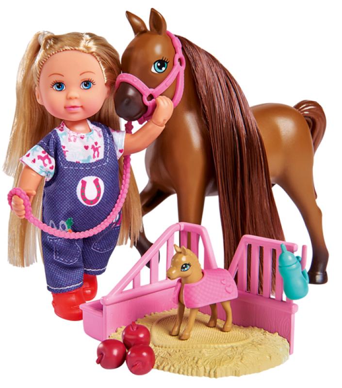 фото Simba набор - кукла еви 12 см с беременной лошадкой