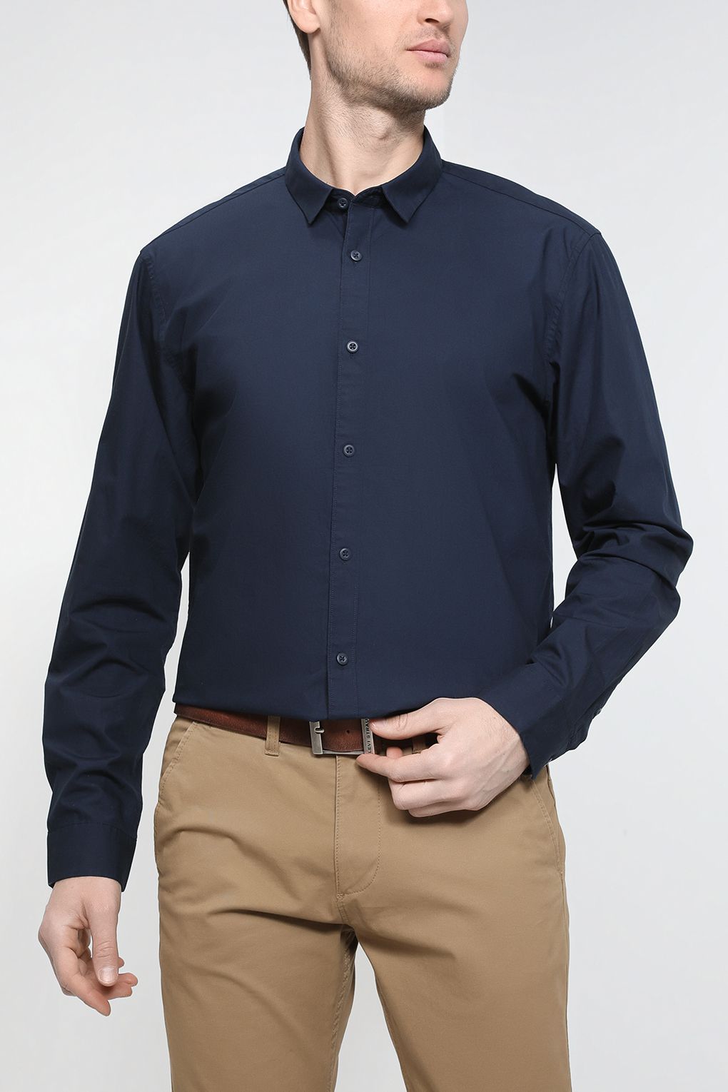

Рубашка мужская Esprit Casual 022EO2F318 синяя M, Синий, 022EO2F318