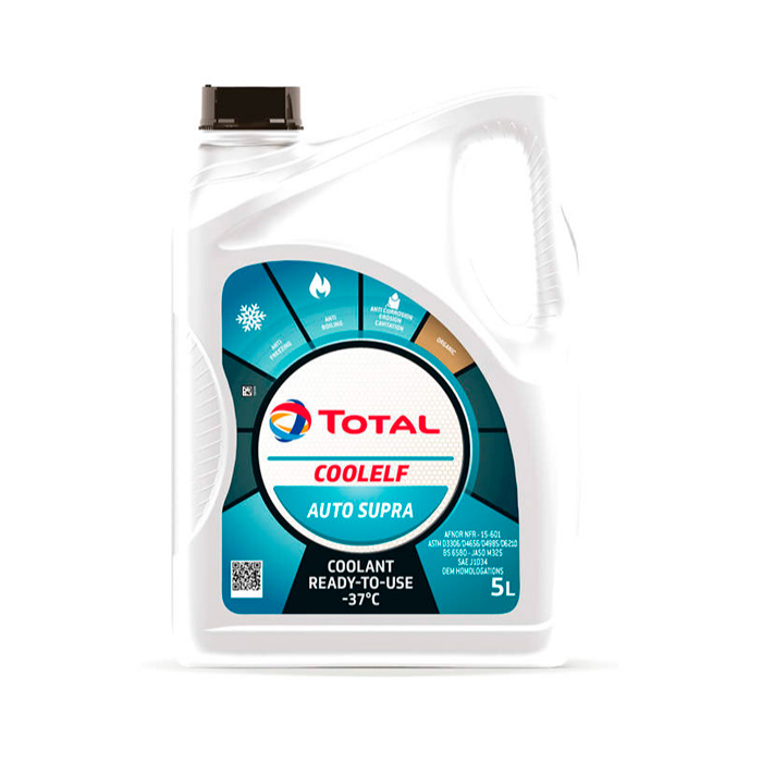 Охлаждающая жидкость TOTAL COOLELF AUTO SUPRA -37 213660, 5л