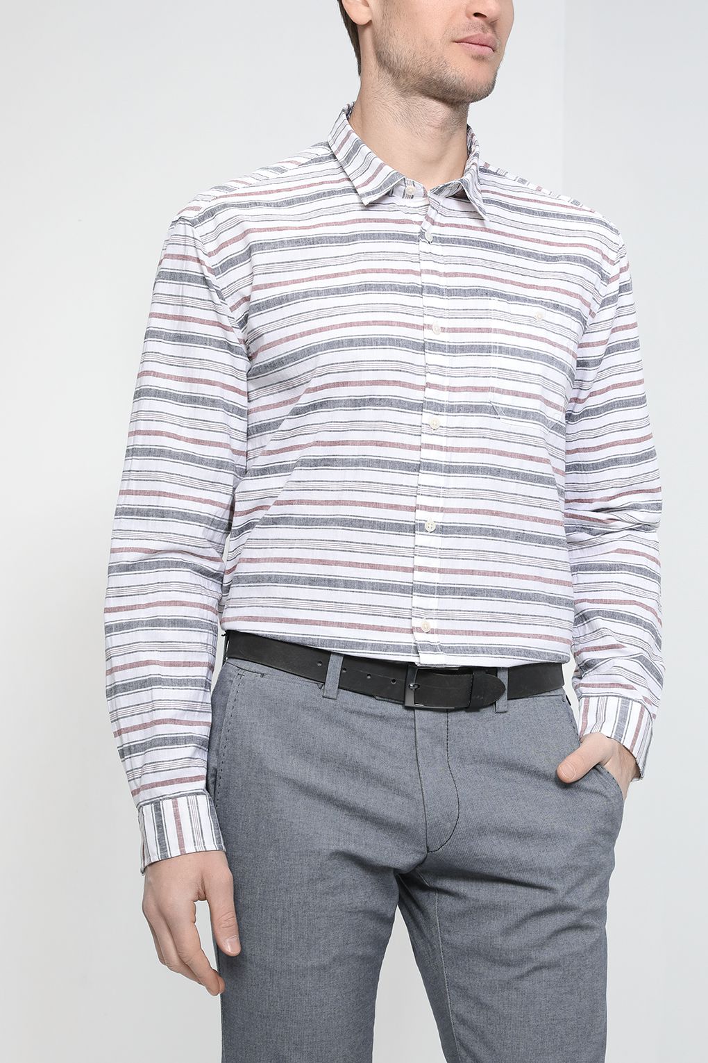 

Рубашка мужская Esprit Casual 032EE2F302 разноцветная L, Разноцветный, 032EE2F302