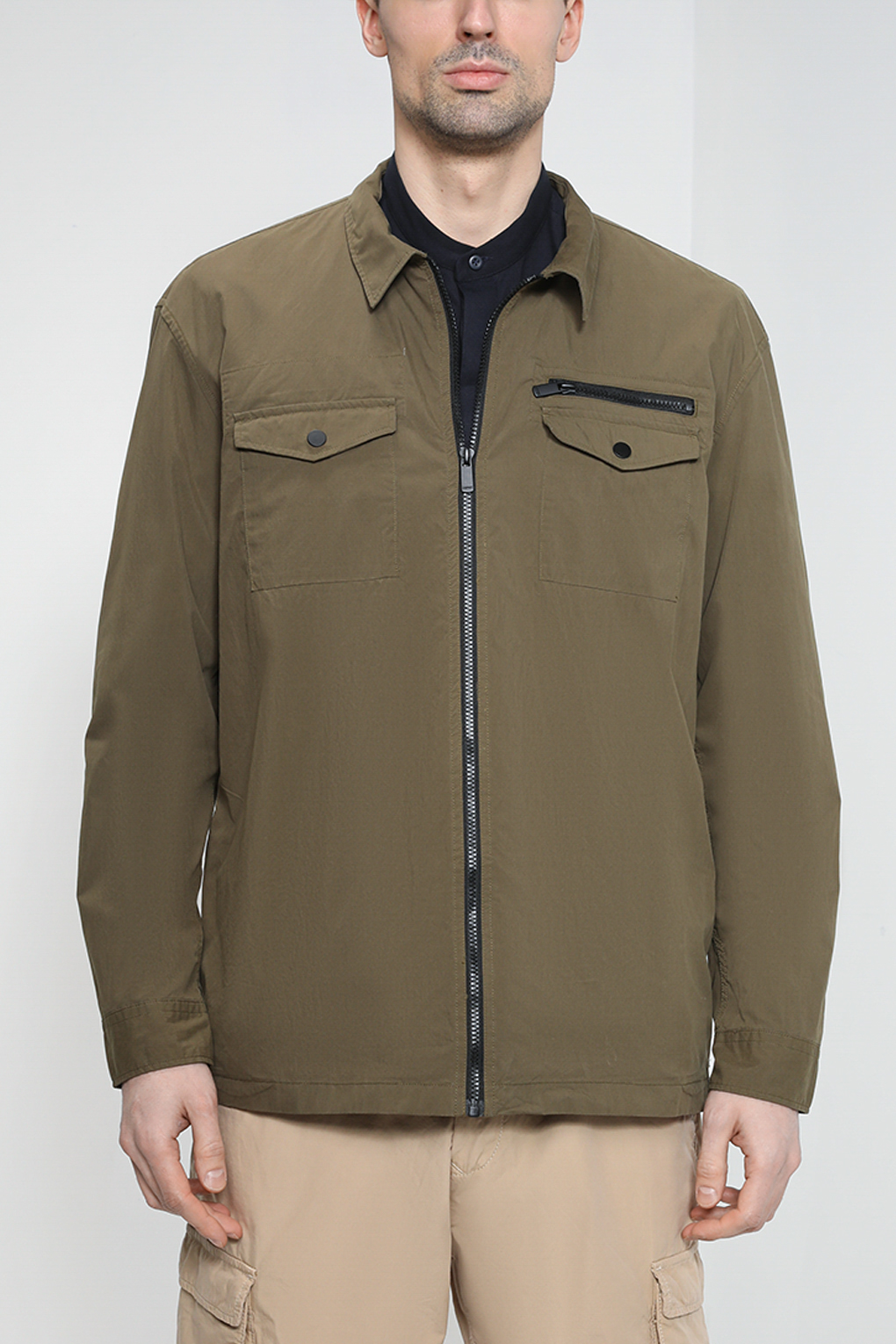 

Рубашка мужская Esprit Casual 032EE2F307 хаки S, 032EE2F307