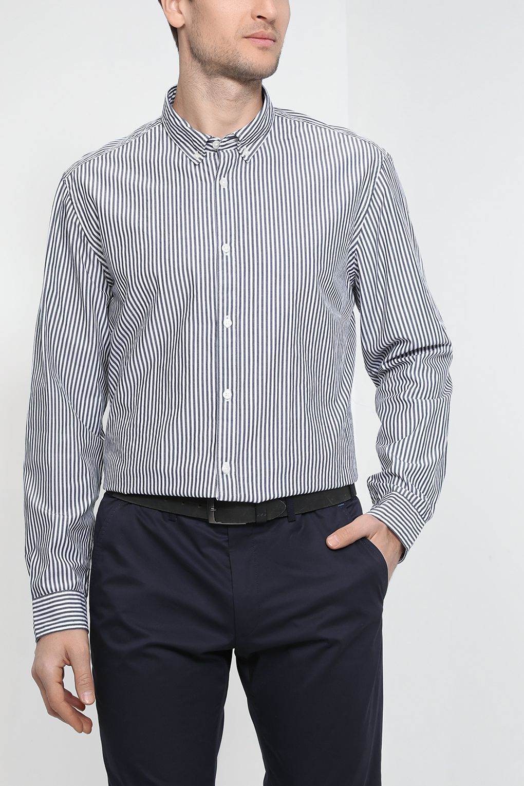 

Рубашка мужская Esprit Casual 032EE2F312 синяя L, Синий, 032EE2F312