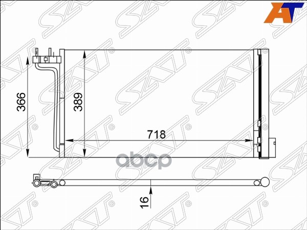 

Радиатор кондиционера ford focus iii 14-/c-max 15- SAT ST470021