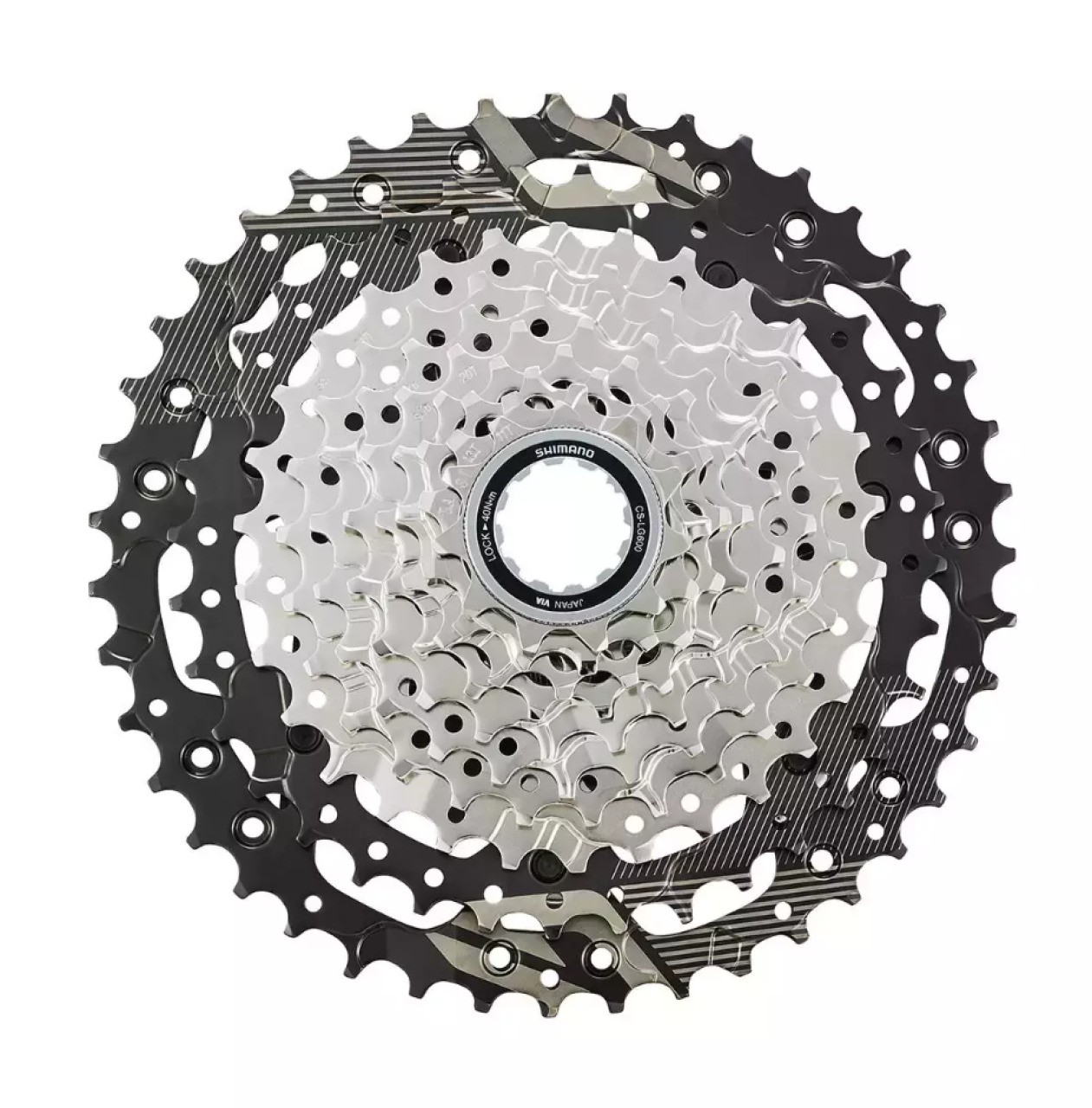 

Кассета Shimano CS-LG400, 10 ск., 11-43T, Серебристый, CS-LG400