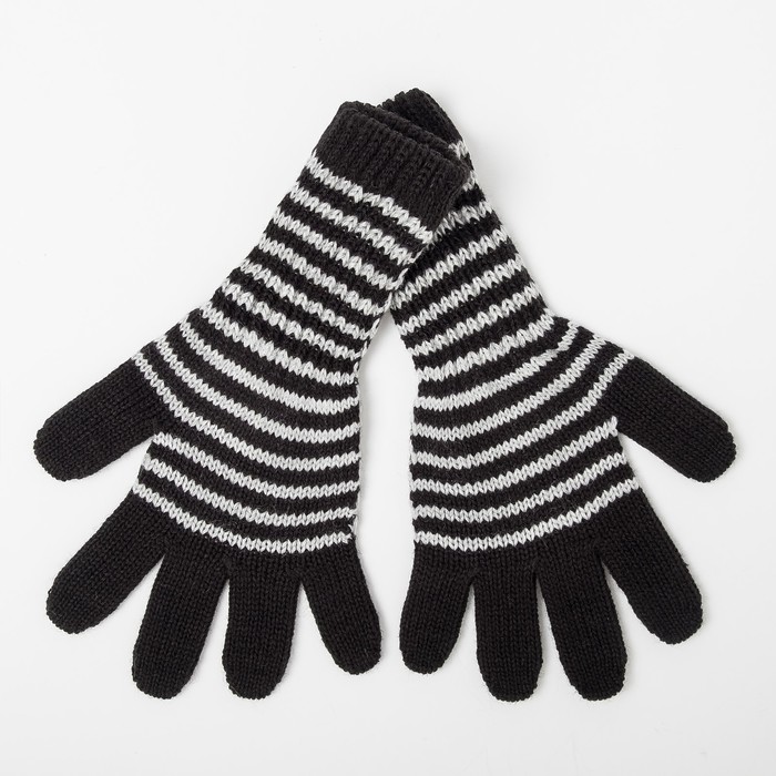 Перчатки для девочки удлинённые, чёрный, размер 16 перчатки для девочки