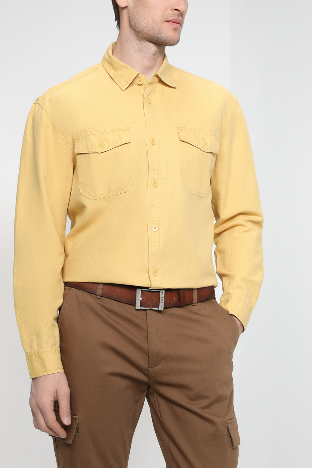 

Рубашка мужская Esprit Casual 042EE2F316 желтая XL, Желтый, 042EE2F316