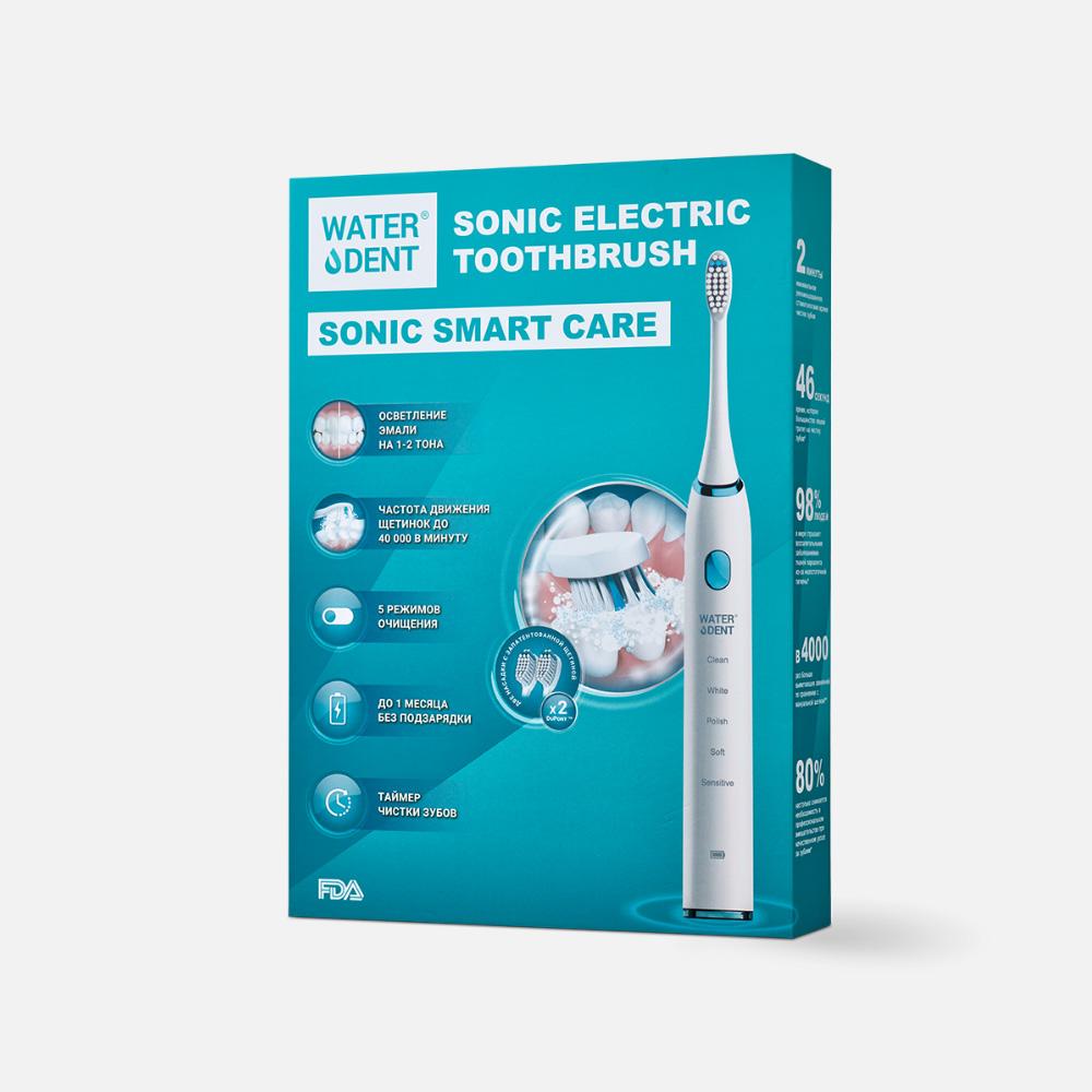 фото Электрическая зубная щетка waterdent sonic smart care white