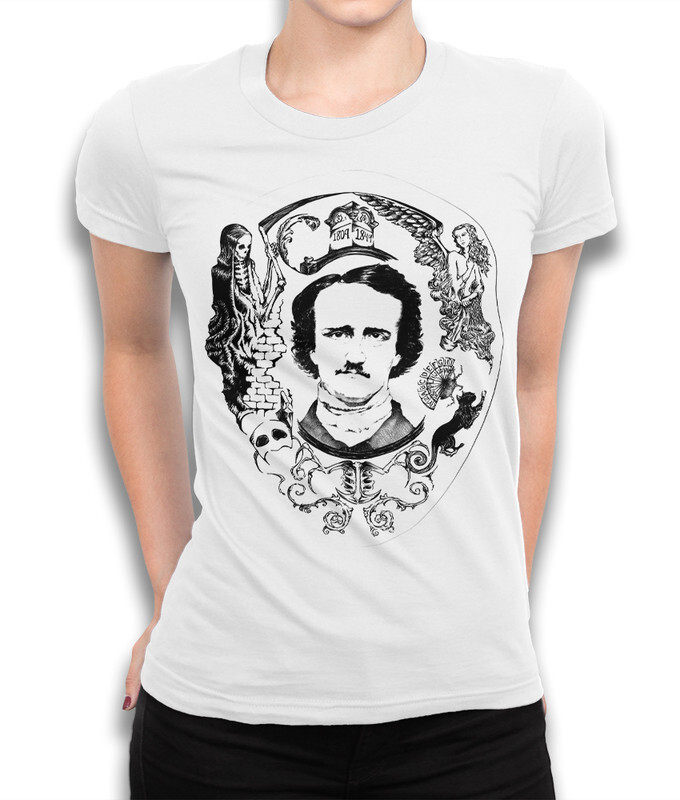 

Футболка женская Dream Shirts Эдгар Аллан По 20002111 белая 2XL, Эдгар Аллан По 20002111