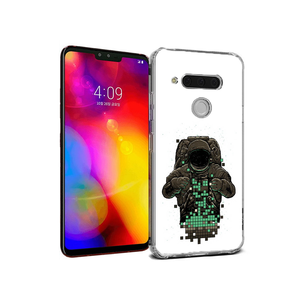 

Чехол MyPads Tocco для LG V40 ThinQ космонавт с пикселями (PT121590.74.394), Прозрачный, Tocco