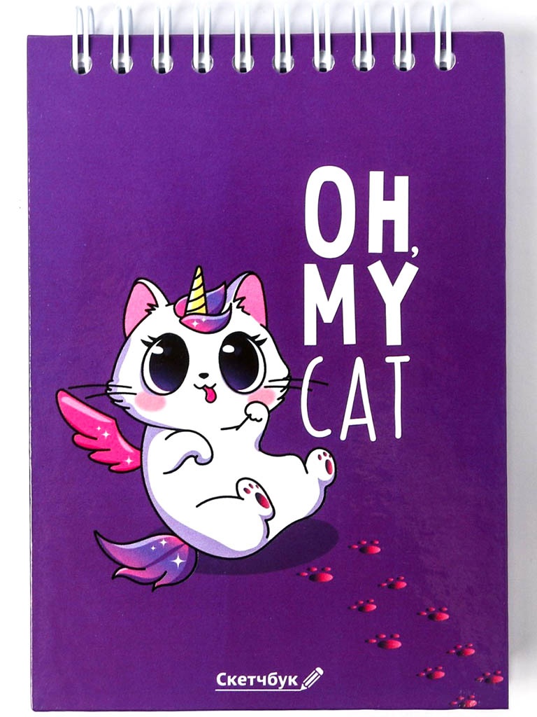 

Скетчбук ArtFox Oh My Cat А6 80 листов 4675841, Oh My Cat
