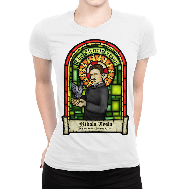 

Футболка женская Dream Shirts Никола Тесла 20005111 белая S, "Никола Тесла" 20005111