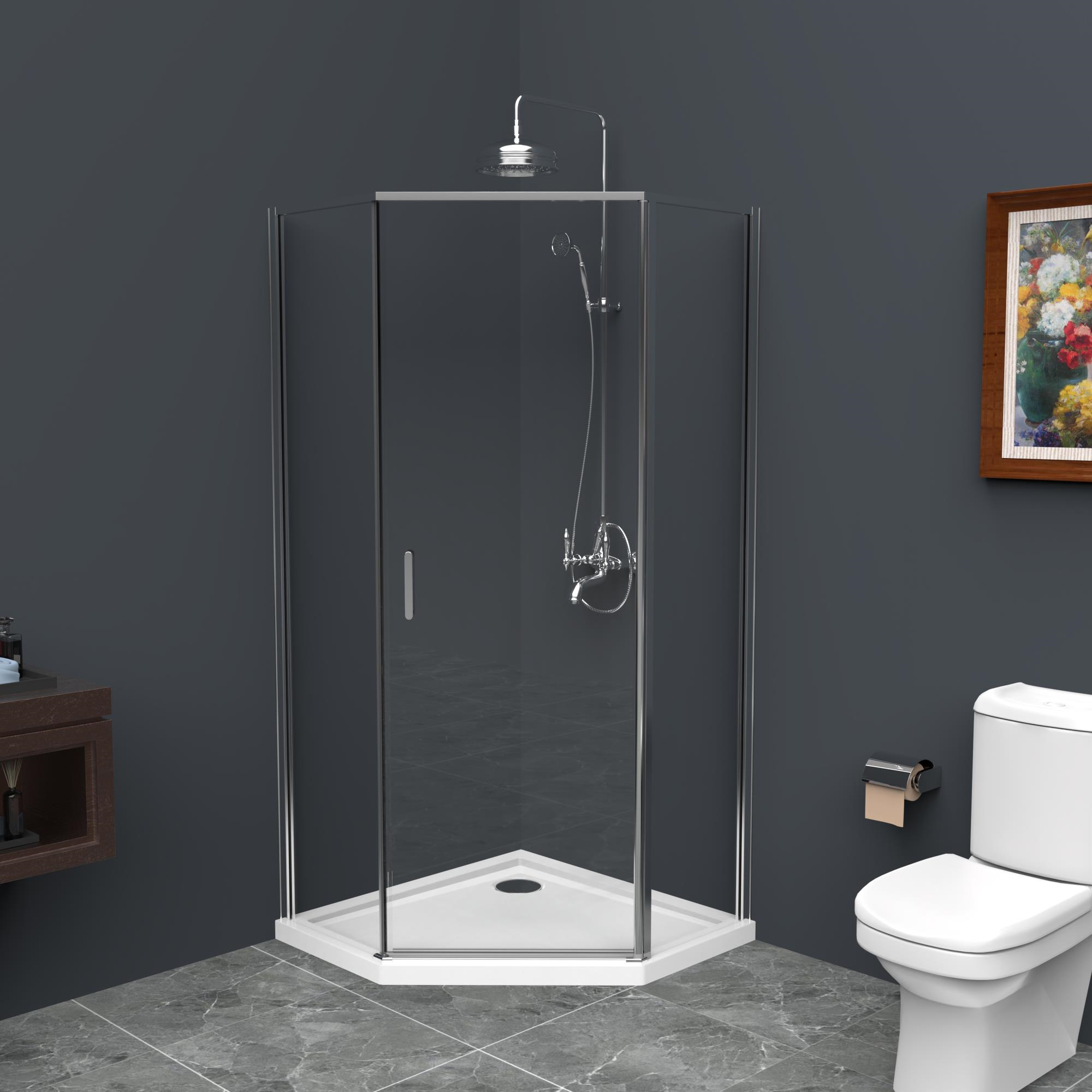 фото Belbagno душевой уголок belbagno uno-195-p-1-90-c-cr