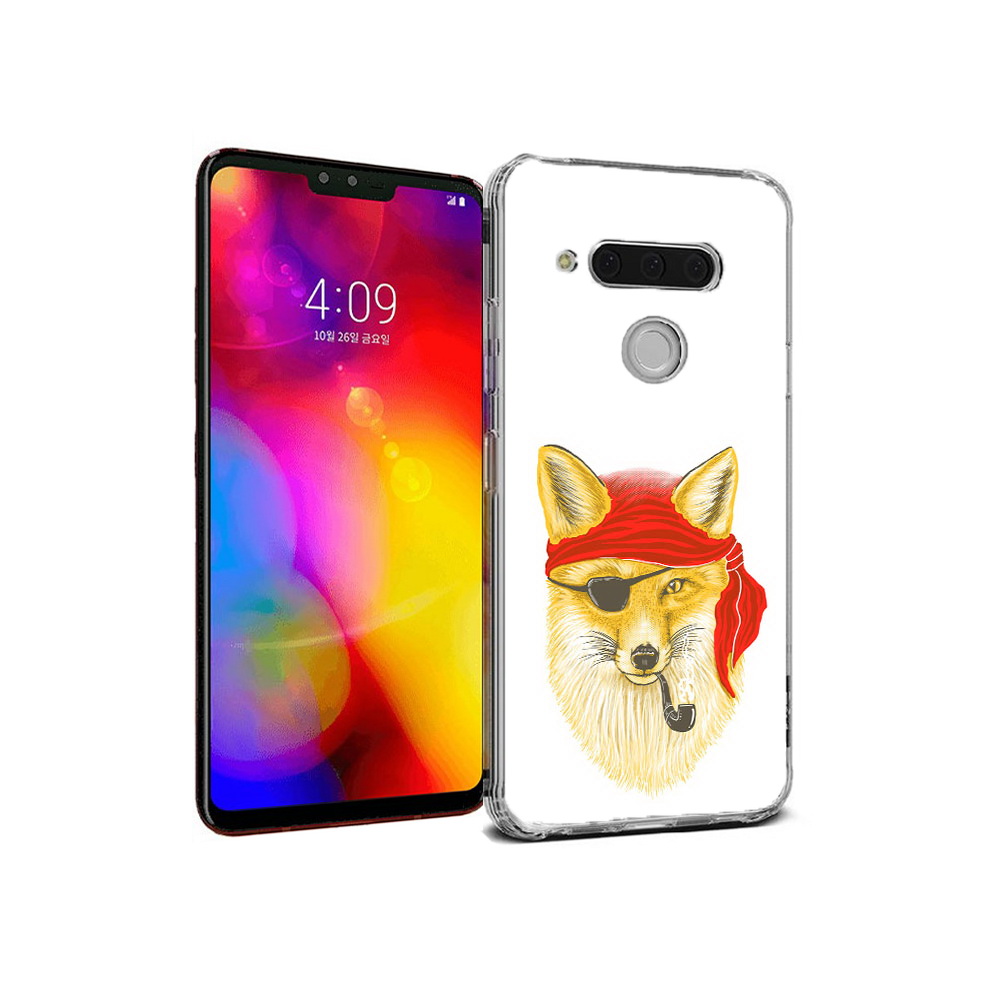 

Чехол MyPads Tocco для LG V40 ThinQ лиса-пират (PT121590.74.440), Прозрачный, Tocco