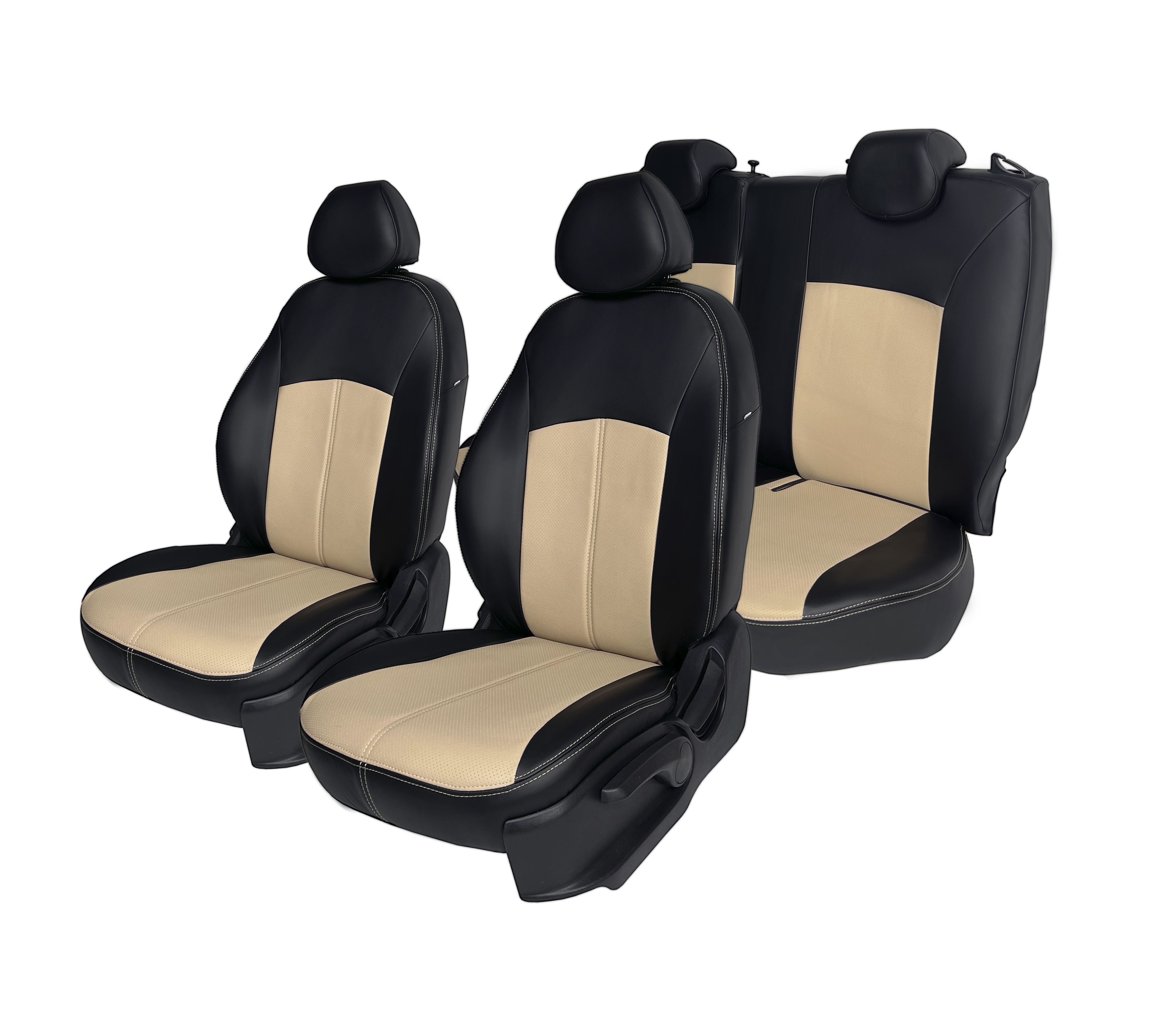 

Чехлы на сиденья Hyundai Solaris II седан 2017-2023 г.в. Kia Rio IV седан 2017-2023 г.в., Бежевый