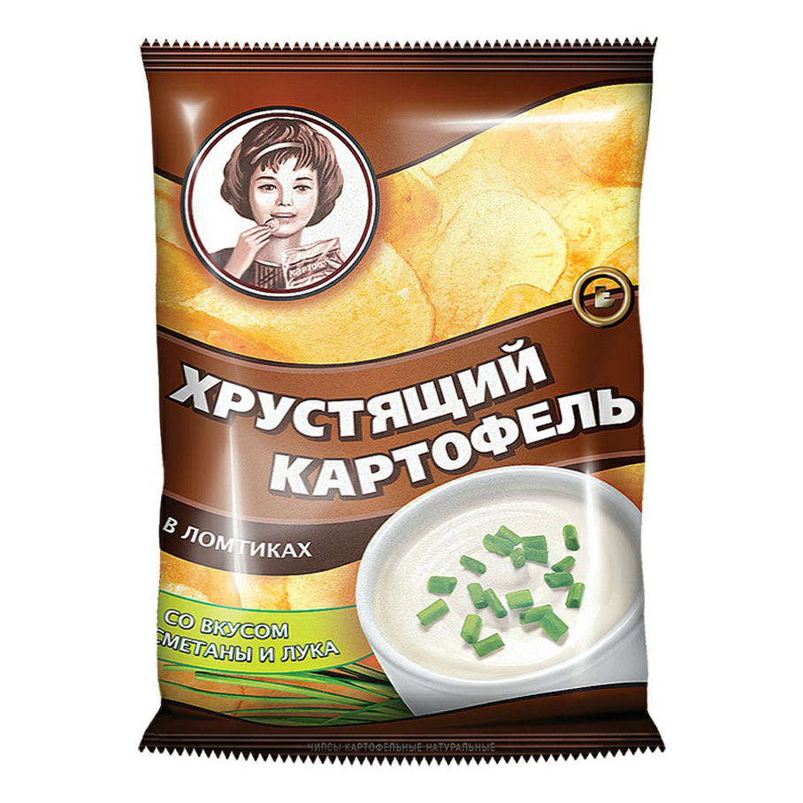 

Чипсы картофельные Хрустящий картофель сметана и лук 160 г