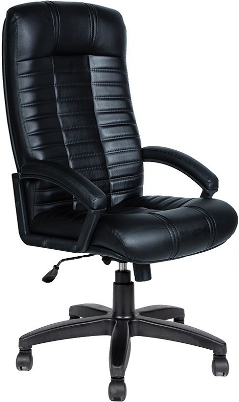 фото Компьютерное кресло евростиль атлант xl кожа черная
