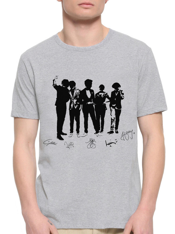

Футболка мужская Dream Shirts One Direction серая XL, One Direction