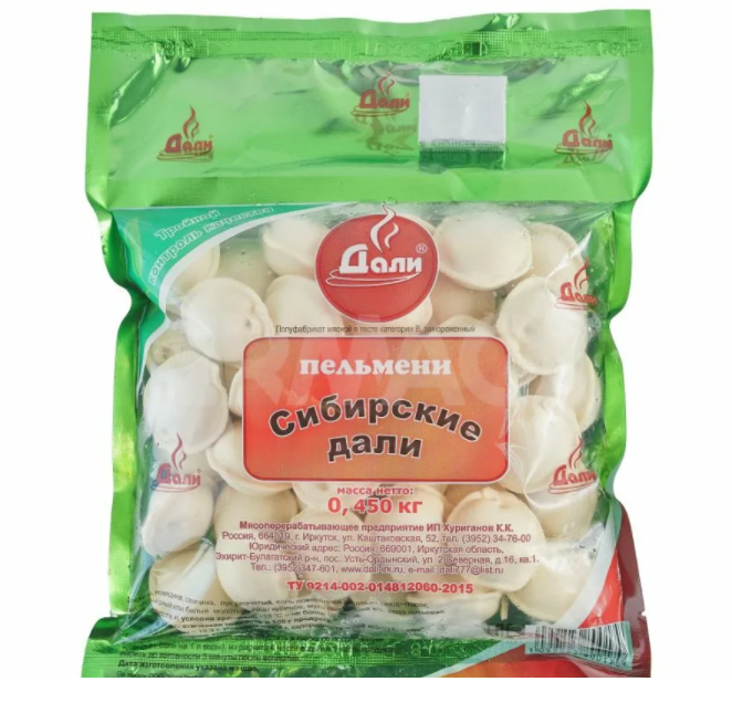 

Пельмени Дали Сибирские с говядиной и свининой 450 г