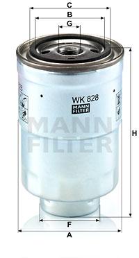 

Фильтр топливный MANN-FILTER WK828X, WK828X
